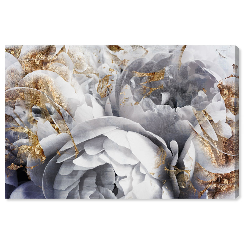 « Her Peony Garden » - impression d'art graphique, 16 po x 24 po, Toile