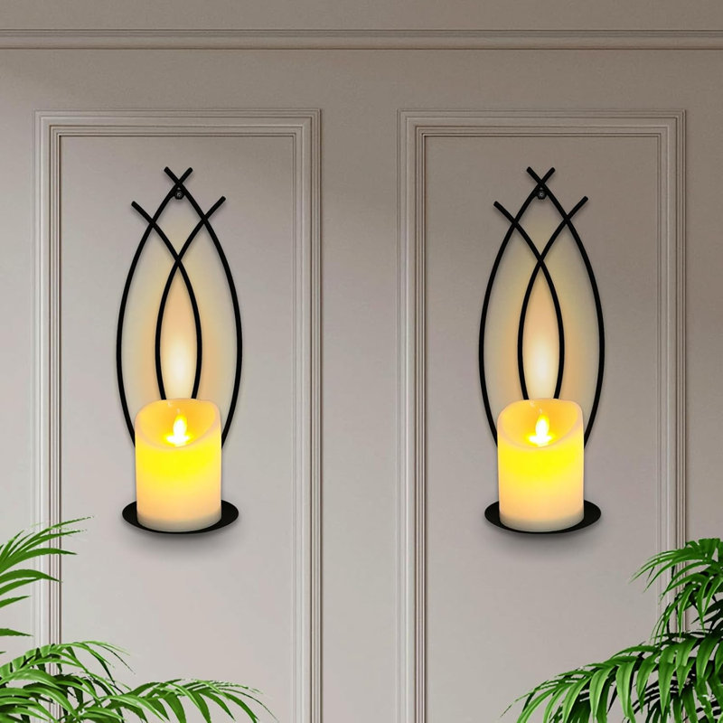 Wall Candle Sconces Holder Set of 2