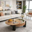 Table basse ronde avec rangement caché-466819596