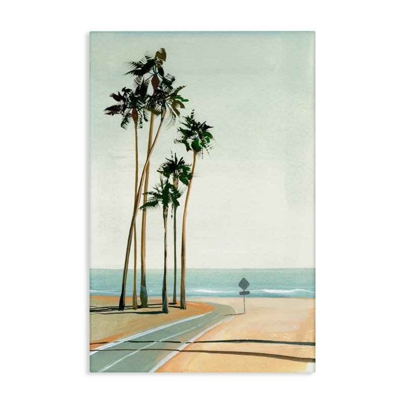 Toile Six Palms Seaside Road, conception de Brook Page, H 24 po x l 16 po