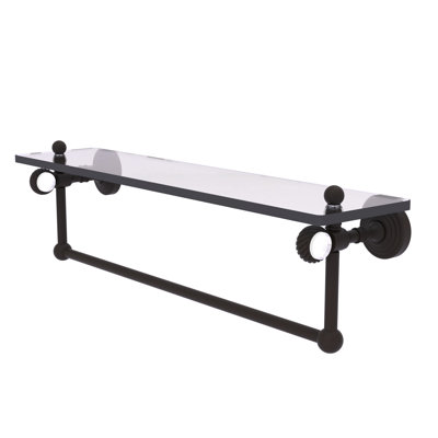 Jarrell Glass Bracket Shelf with Towel Bar