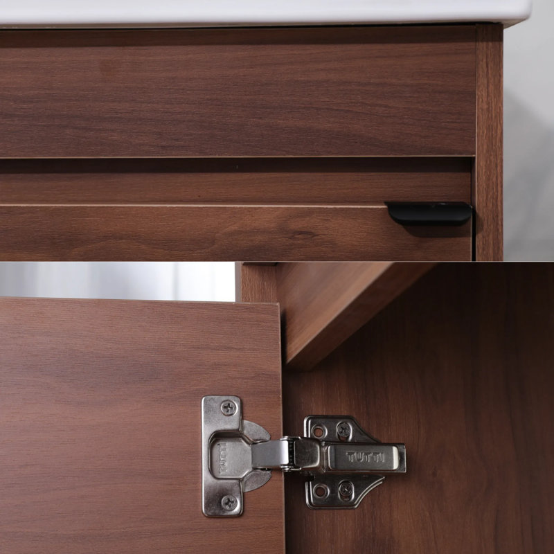 Ensemble de meuble-lavabo simple 18 po, Noyer