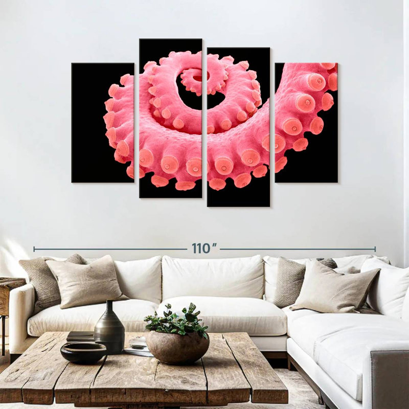 Brampt Pink Octopus Tentacle, 54" H x 84" W