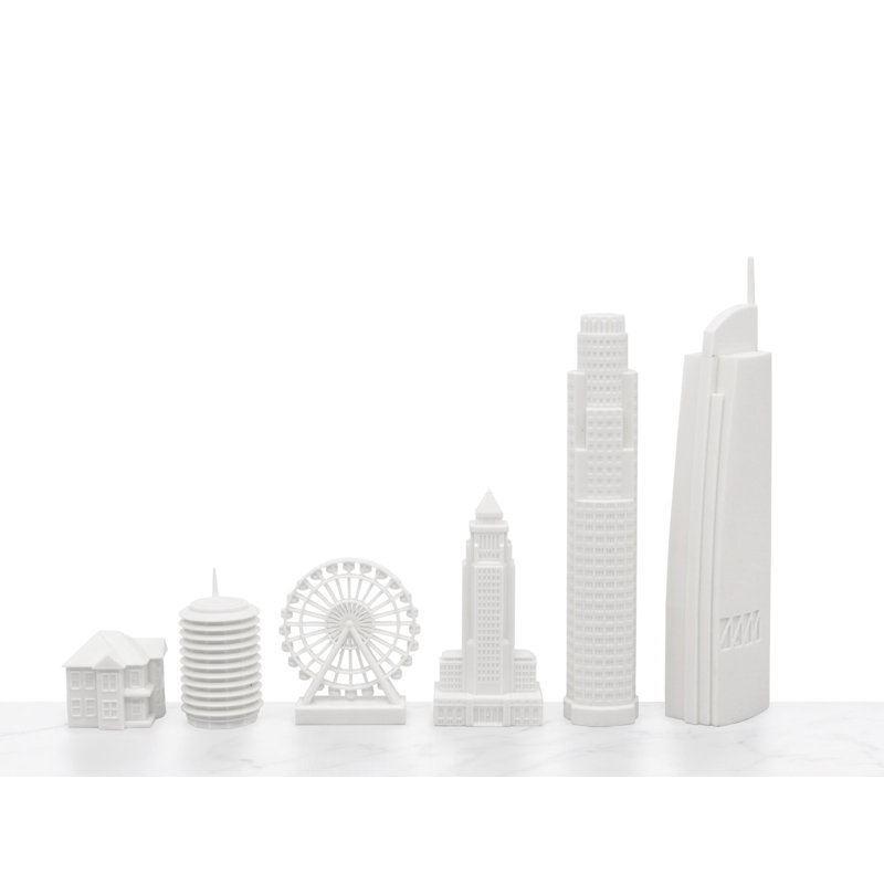 Acrylic LOS ANGELES Chess Set with Marble Hatch Board