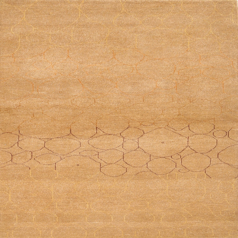 Surface beige contemporaine tapis, Carré 7 pi