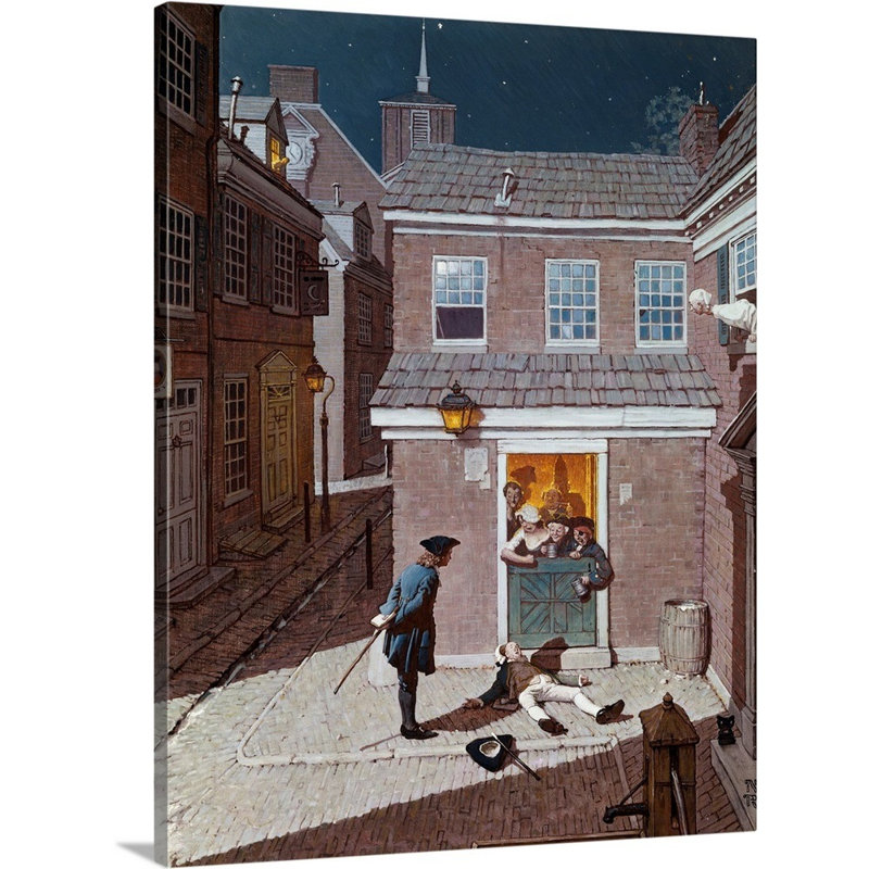 «The Tavern», art mural sur toile, Toile tendue, H 16 po x l 12 po x P 1,25 po