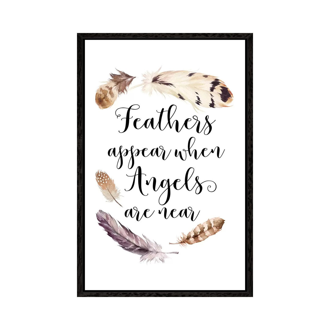 Feathers Appear When Angels Are Near - Print on Canvas