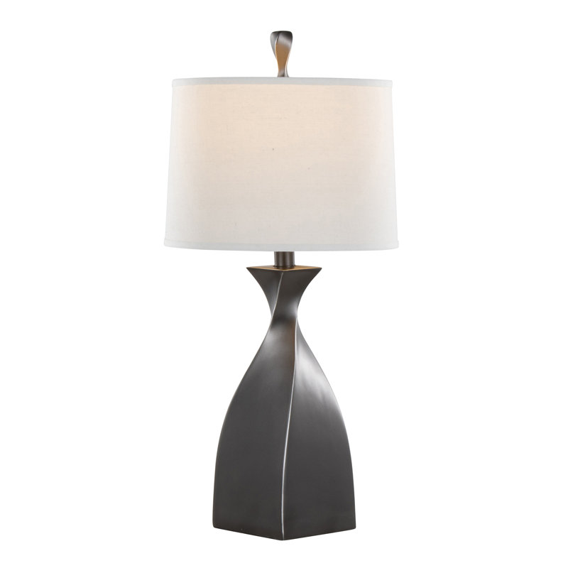 Contemporary Accent Table Lamp, Gray