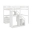 Lit mezzanine double avec commode, bureau et bande lumineuse-748988563