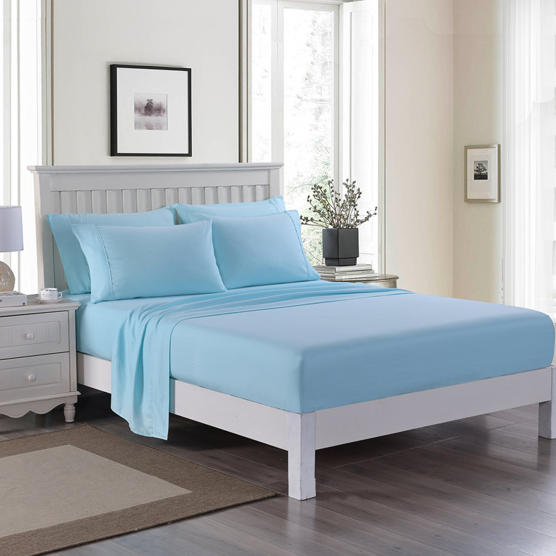 Kondo Microfiber Sheet Set, Twin, Light Blue