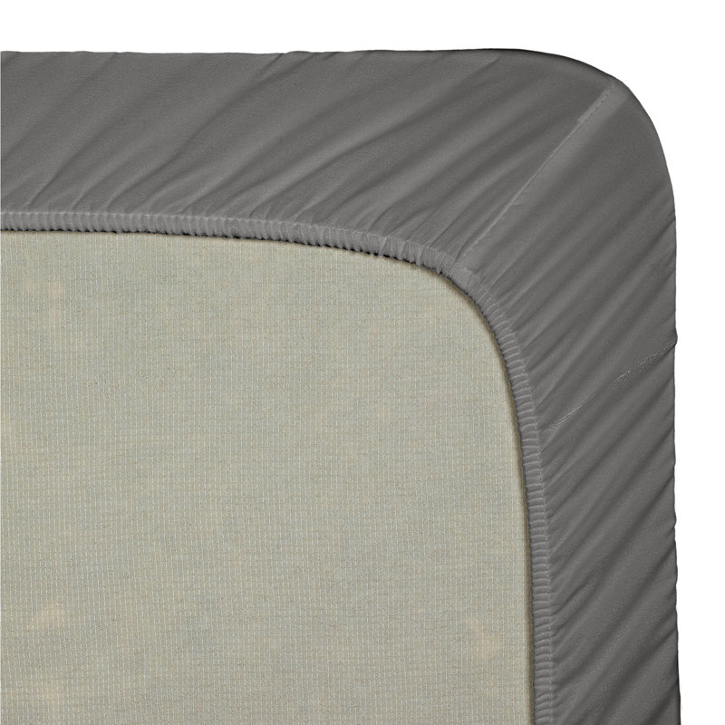  Drap-housse à densité du tissage de 1800 fils, Drap-housse de taille simple, Gris