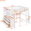 Lit mezzanine double avec bureau et tiroirs de rangement - Faites de votre chambre à coucher un espace fonctionnel élégant Contrôle de la qualité en bois de pin massif-293043697