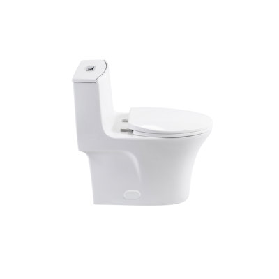 Glossy White Toilet. Bathroom Toilet With Water Saving. Comfort Height. Seat. Elongated Bowl, 1/1.60 , 1000 Gram Flushing Score. Compliant Toilet, White.