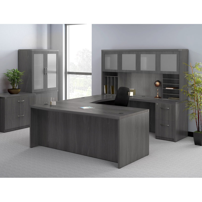 Huche de bureau Aberdeen, Acier gris