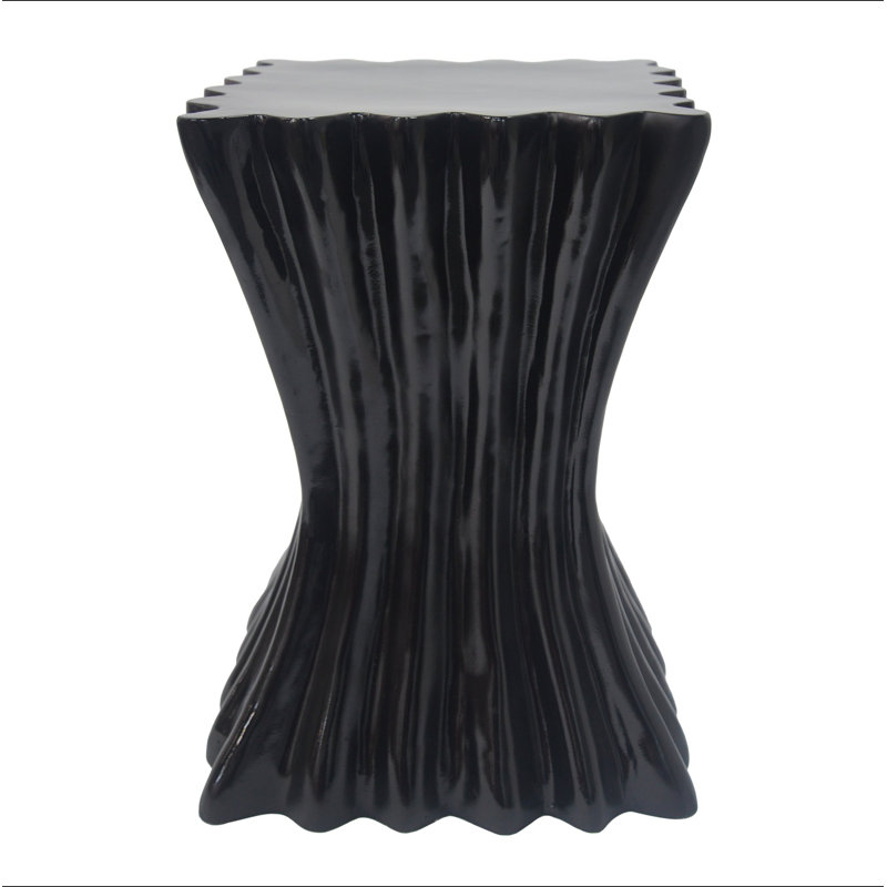 Table d'appoint d'extérieur, table de bout Wave Design, table d'appoint décorative, tabouret de jardin en béton léger pour patio