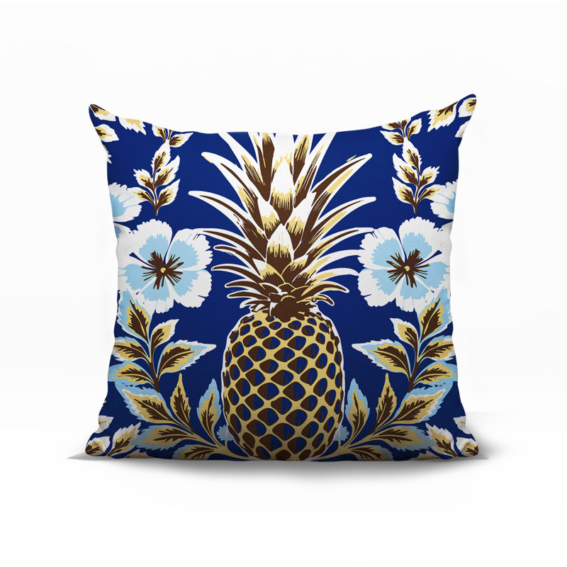 Coussin Kaimana, Bleu, Carré 17 po