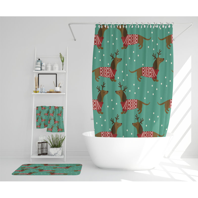 Loyce Polyester Shower Curtain Set