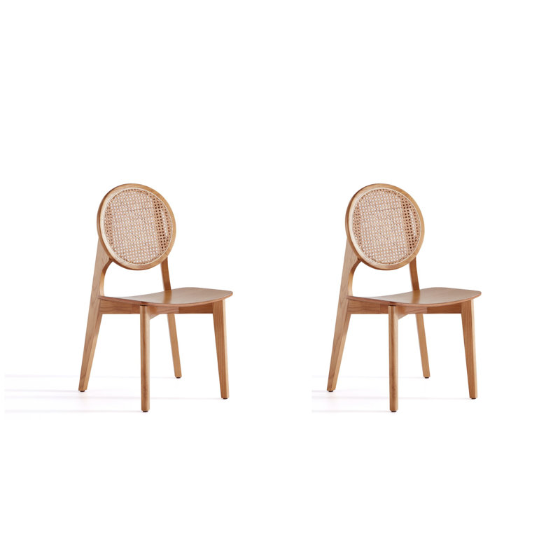 Versailles Nature Cane and Ash Wood Circular Side Chair