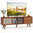 George Oliver Bamboo Tv Stand Console Table With Pe Rattan Door & 2 Drawers For Tv Up To 65" Brown