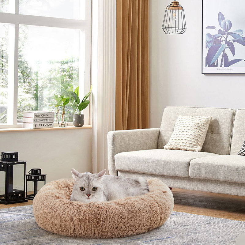 Lit pour bébé en fourrure Calming Cuddler, H 6,3 po x l 30,71 po x P 30,71 po, Brun