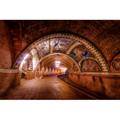 La station de métro abandonnée - NYC - Photographie sur toile tendue