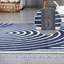 Tapis bleu en polyester tissé à la machine Saminah-1602054