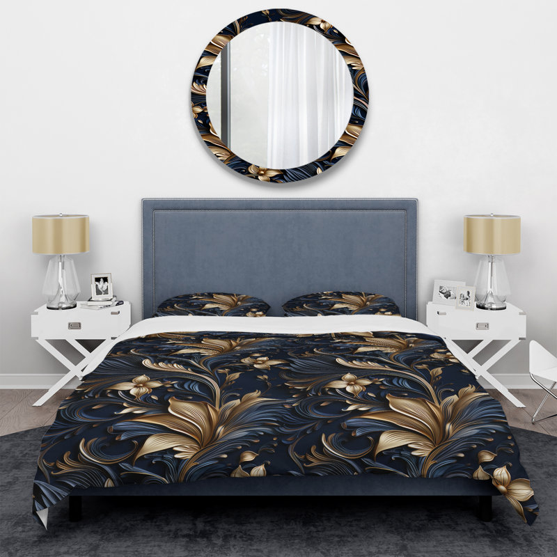 Ensemble de housse de couette Opulent Allure, Housse de couette pour grand lit et 2 taies décor