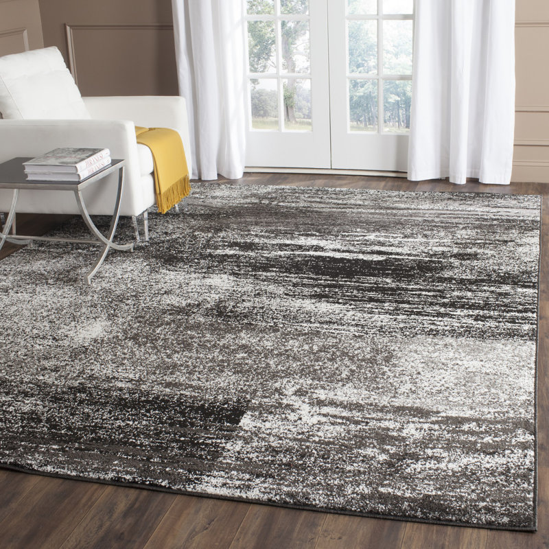 Binali Adirondack Revival Area Rug, Rectangle 122 x 183 cm, Silver/Black