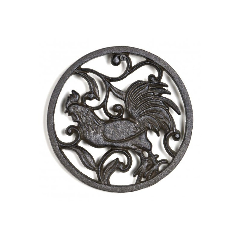 Trivet de coq en fonte