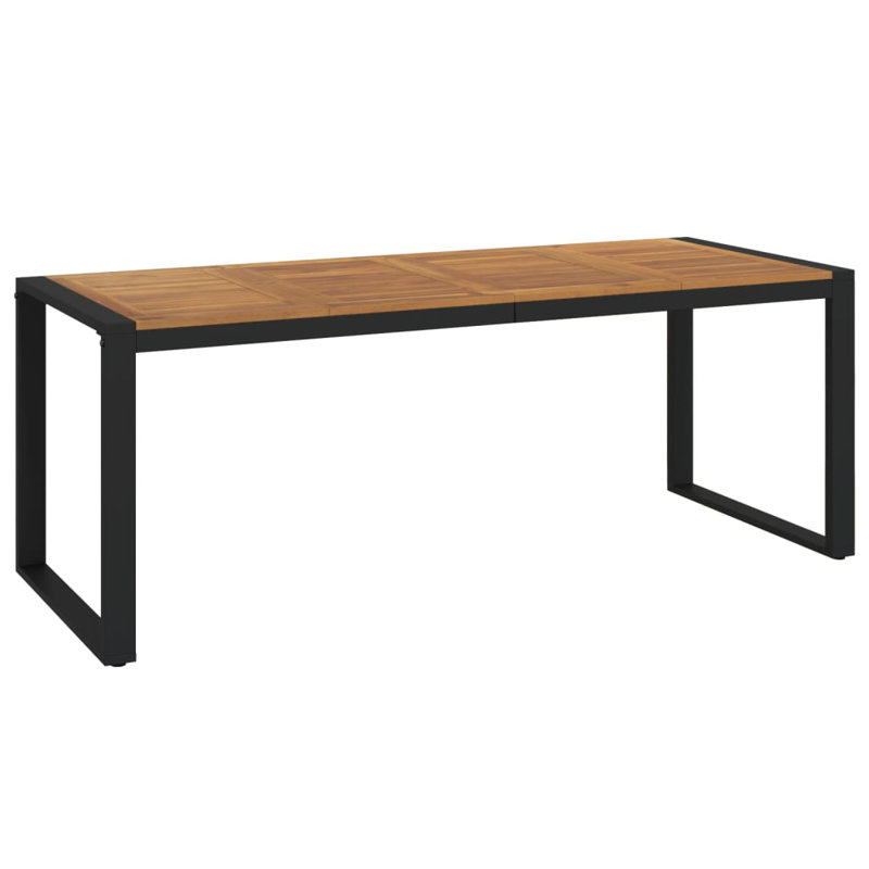 Rectangular Metal Outdoor Coffee Table , in. W in. D, 35.4" W x 78.7" L x 29.5" H, Inset frame design