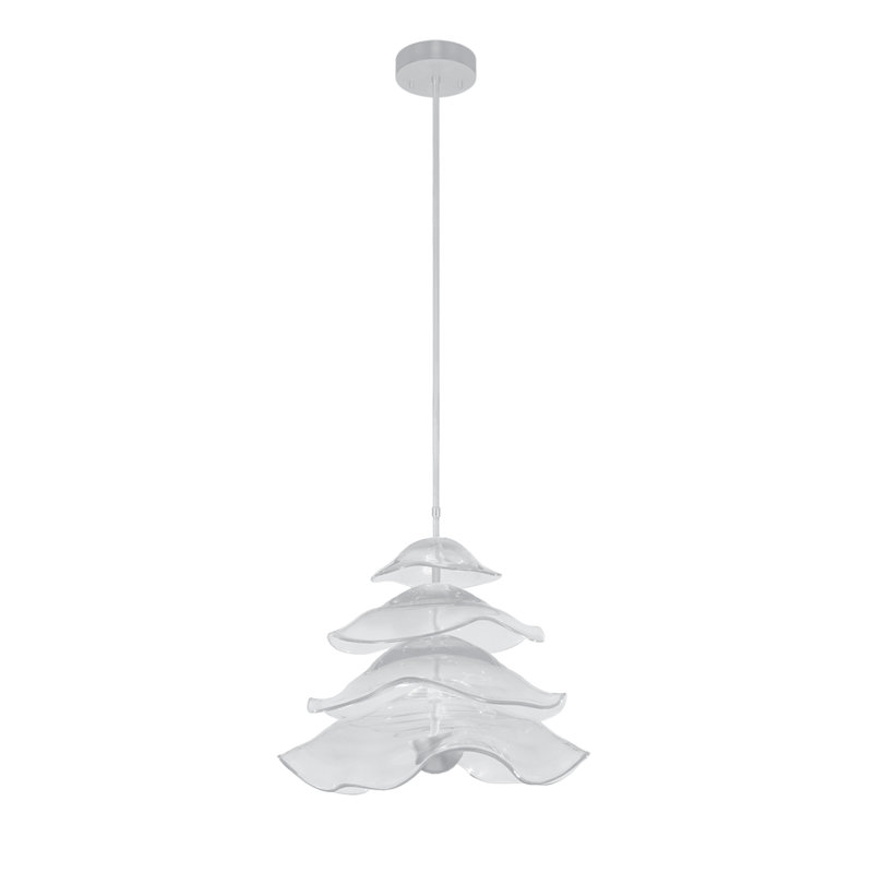 Embark 1 - Light LED Pendant, Clear, Standard Silver Leaf