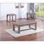 Table basse contemporaine contemporaine brun-gris-brun clair, design en bois durable pour les salons modernes