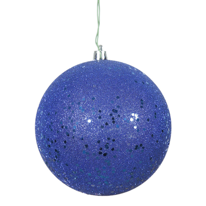 Décoration de boule décorative des Fêtes, H 4,75 po x l 4,75 po x P 4,75 po, Bleu de cobalt