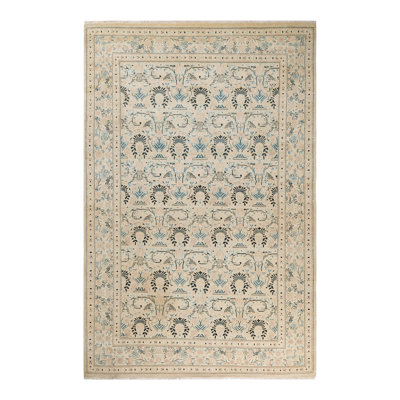 Keller One-of-a-Kind 6' 0" X 9' 0" 2010s Wool Area Rug in Ivory