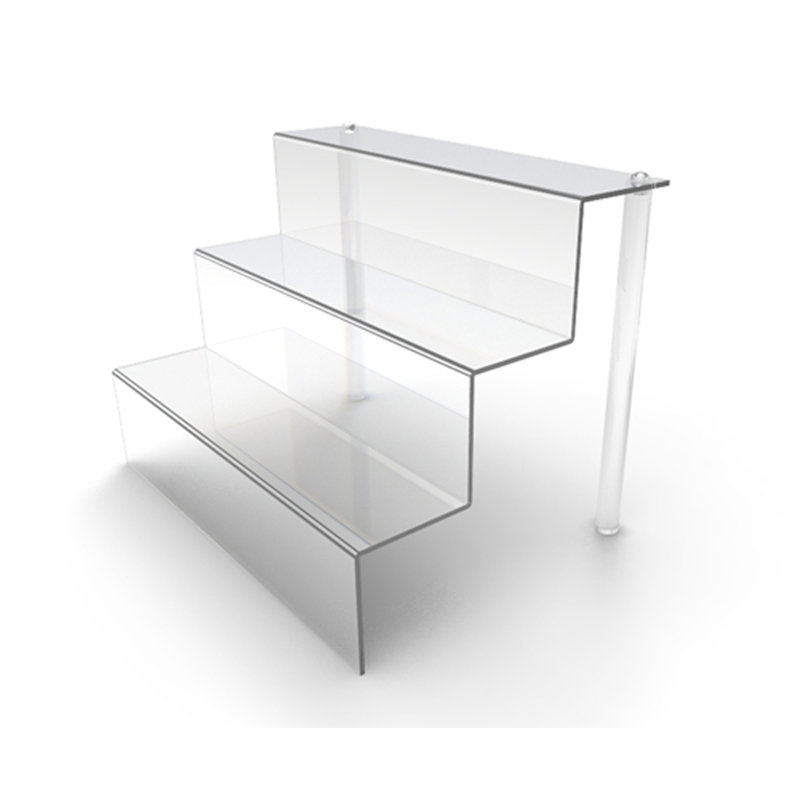 Acrylic Risers 11.8" W x 8.5" D Three-Tier Acrylic Step Display Jewelery Display Decoration