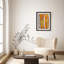 Bouleaux rayonnants, orange vif et feuilles jaunes, Nature Illustration, petit décor, œuvre d'art-101376266-101376262