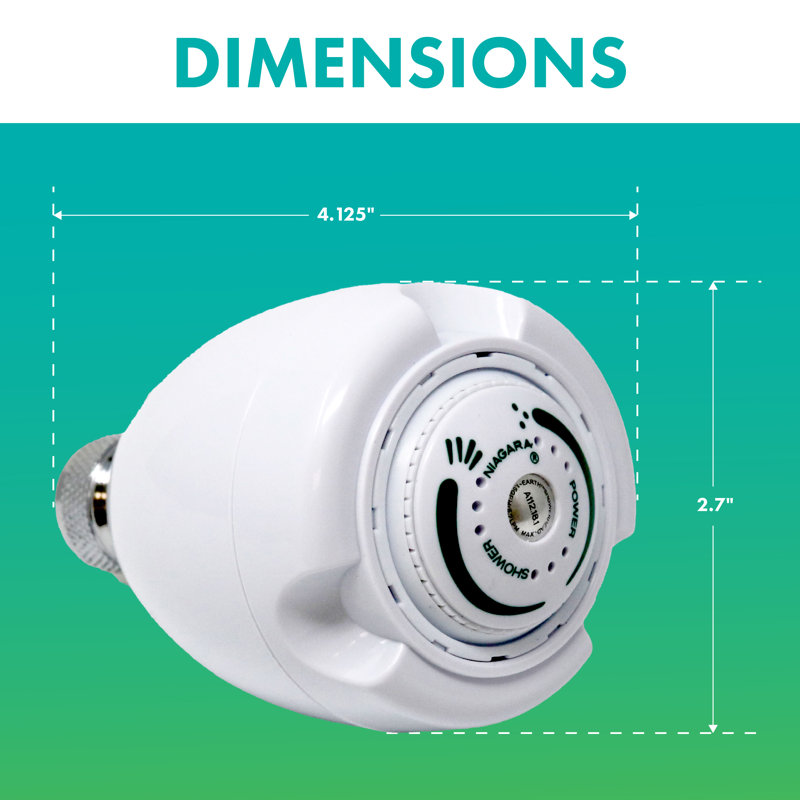 White Polycarbonate Small Round Fixed Shower Head