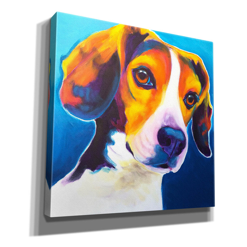 "Beagle - Martin" par Dawg Painter, H 12 po x l 12 po x P 0,75 po