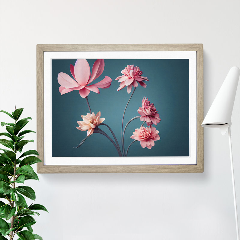 Unbelievable Flowers - Framed Print, 25cm H x 34cm W x 2cm D, Oak