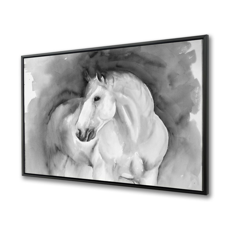 Beauty - White Monochrome Framed Canvas for Home Decor