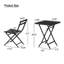 Ensemble bistro 3 pièces de table carrée pliable et chaises, rouge