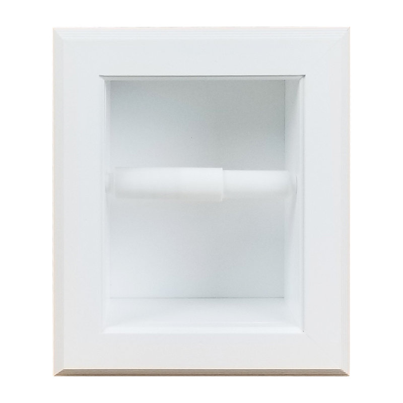 Porte-papier hygiénique encastré Tracy, Blanc
