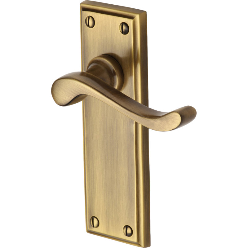 Heritage Brass Heritage Door Handle Lever Latch Edwardian Design, Antique Brass