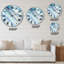 Azral Blue Silver Spring II - horloge murale moderne-36850761
