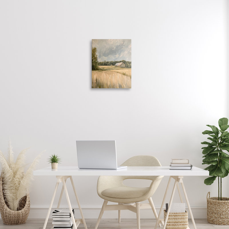 Toile d'herbes vaporeuses de Natural Farm, design par Petal Prints Design, H 20 po x l 16 po