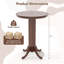 30 Inch Wood Pub Round Dining Table With Pedestal Base Kitchen Diner Table