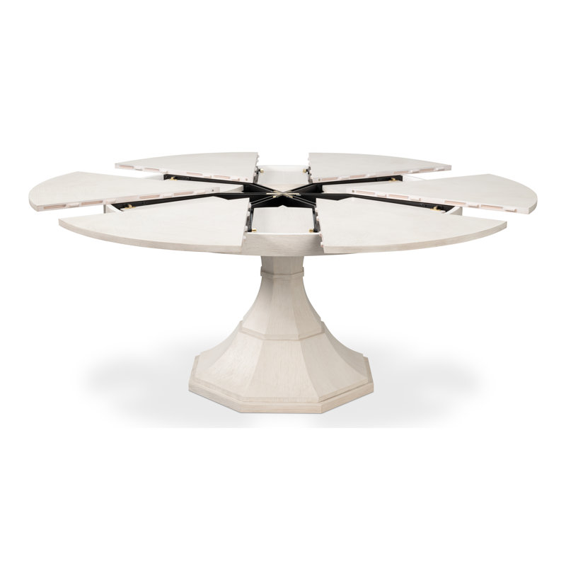 Giselle Round Dining Table, Working White, 30"H x 66"L x 66"W