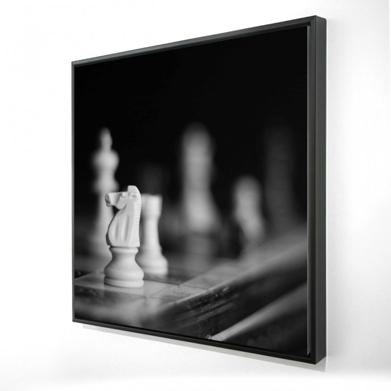 Reproduction d'échecs monochromes sur toile, H 24 po x l 24 po