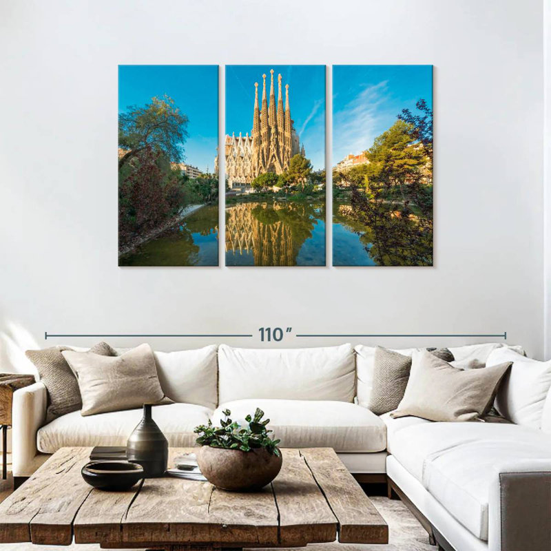 Sebbie Sagrada Familia à Barcelone, H 48 po x l 74 po