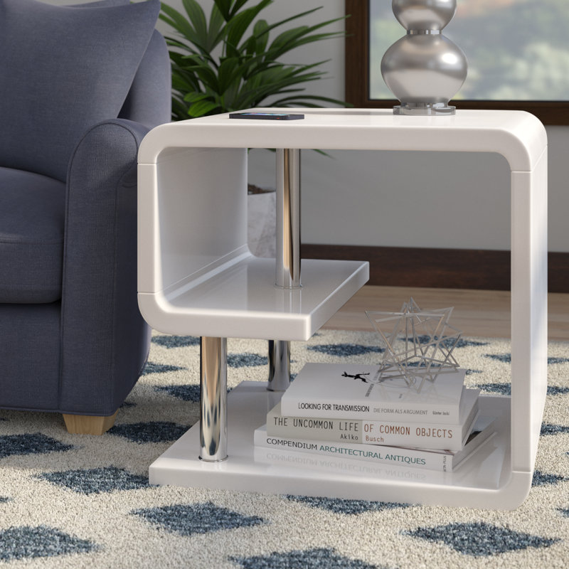Jayviona End Table, White